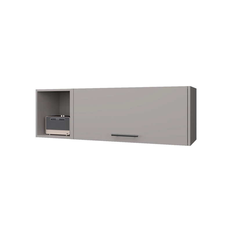 Wall Cabinet With Pneumatic Arms And Open Storage