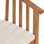 Ensemble repas d'extérieur en bois d'acacia 6 places avec coussins, finition et crème