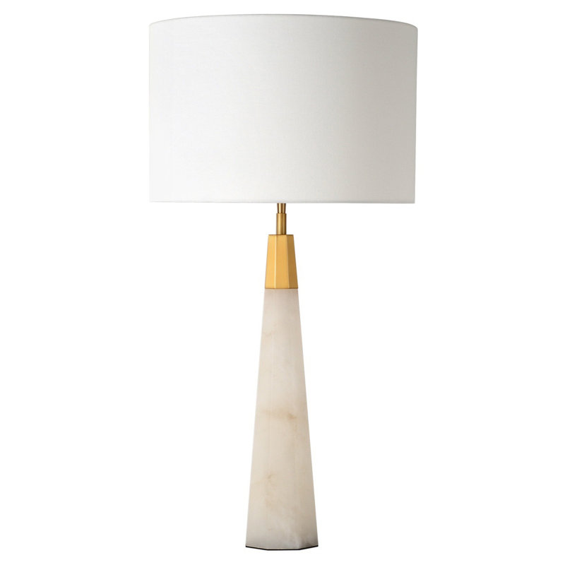 Tenedos Gold/White Table Lamp, 27.56" H x 14.96" W x 14.96 D