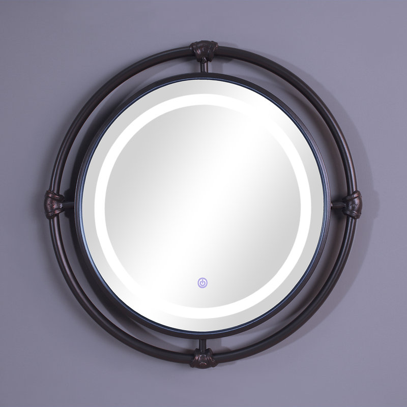 Miroir de salle de bain industriel biseauté