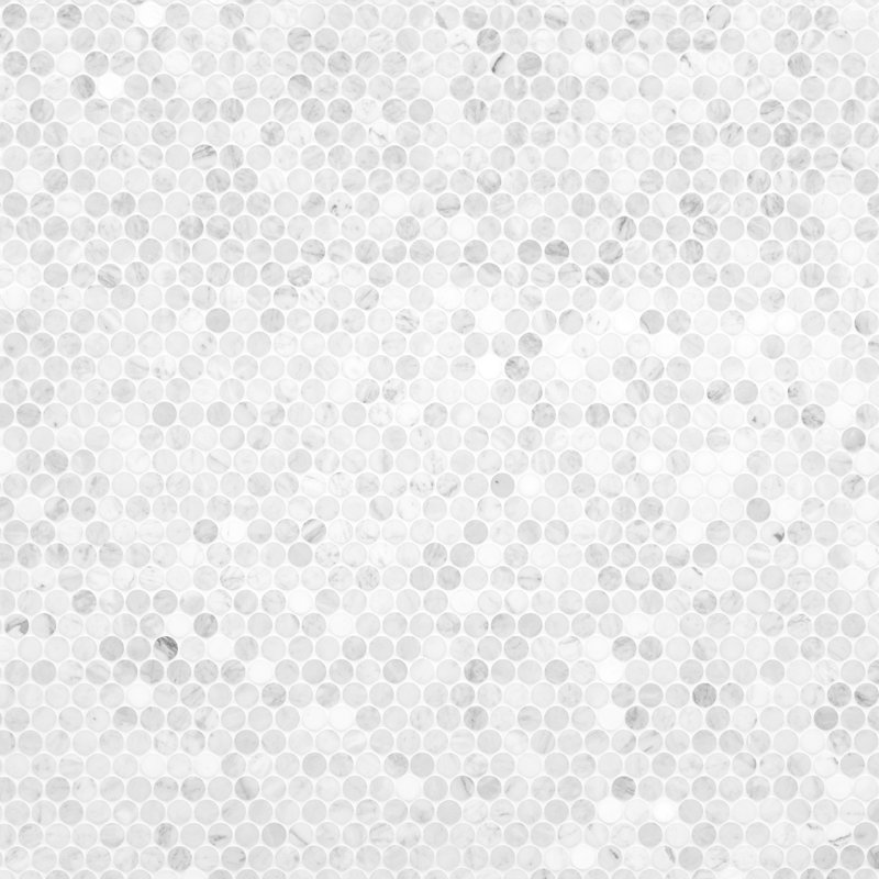 Carreau de mosaïque en marbre blanc poli Carrara