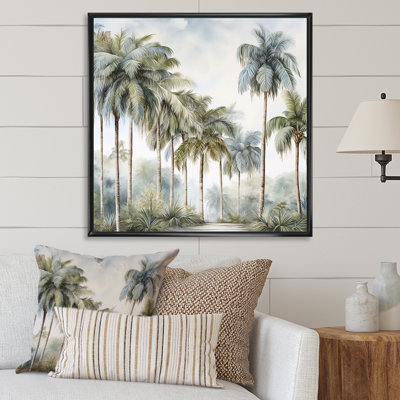 Palmiers sur la plage II, impression sur toile