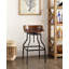 Tabouret de bar rotatif à hauteur réglable 29-34,5 pouces Modern Brown-1236237523