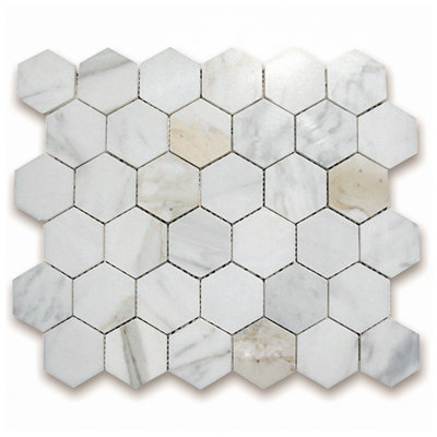 Calacatta 12" x 10" Marble Mosaic Tile