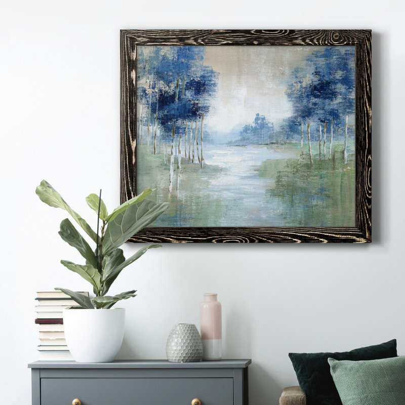 Birch River - Peinture sur toile encadrée, Noir, H 20 po x l 17 po x P 1,5 po