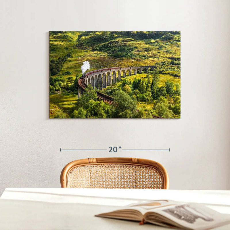 Lilie Glenfinnan, chemin de fer du viaduc, H 16 po x l 24 po