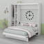 Lit escamotable avec tablettes, armoire et lumières DEL Gulshara-351498489-351498470