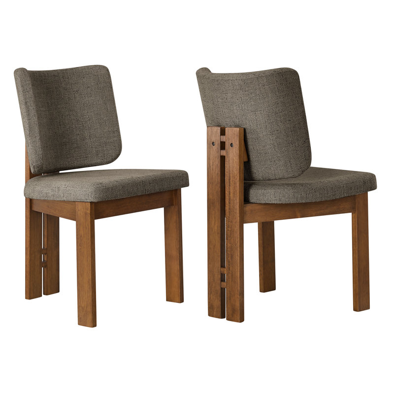 Ensemble de 2 chaises de salle à manger rembourrées Alba Taupe, Taupe