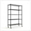 Heavy Duty 5 Tier Wire Shelving Unit Multi purpose metal storage rack 1650 lbs Capacity Iron Storage Shelves Adjustable Metal Shelf with Wheels and Leveling Feet for Garage Kitchen Warehouse-134644543