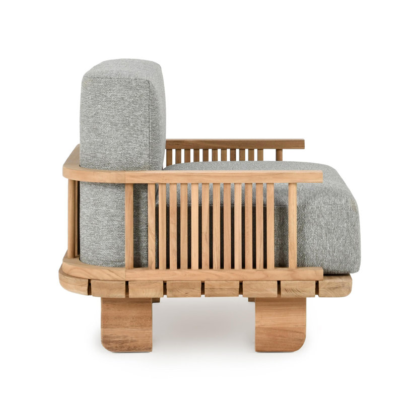 Hudson Outdoor Accent Chair Natural/Gray