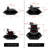 12Pack Adjustable Deck Support Pedestal Deck Foundation Base Support for Floating Deck Platform Deck Floor Height Adjustment Raising from 1-3/16"" to 2-3/8"", Black
