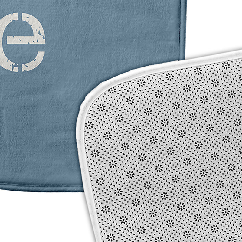 Tapis de bain Beach, L 17 po x L 24 po, Bleu