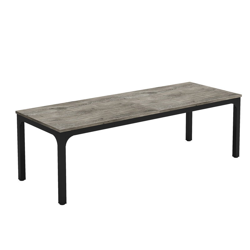 Lamekia Metal Base Dining Table, Black, Gray