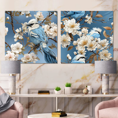 Luce - Ensemble de 2 carrés à motif floral en métal
