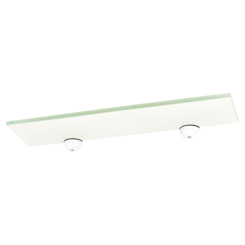 Amrutha Glass Bracket Shelf, White, 2cm H x 60cm W x 15cm D