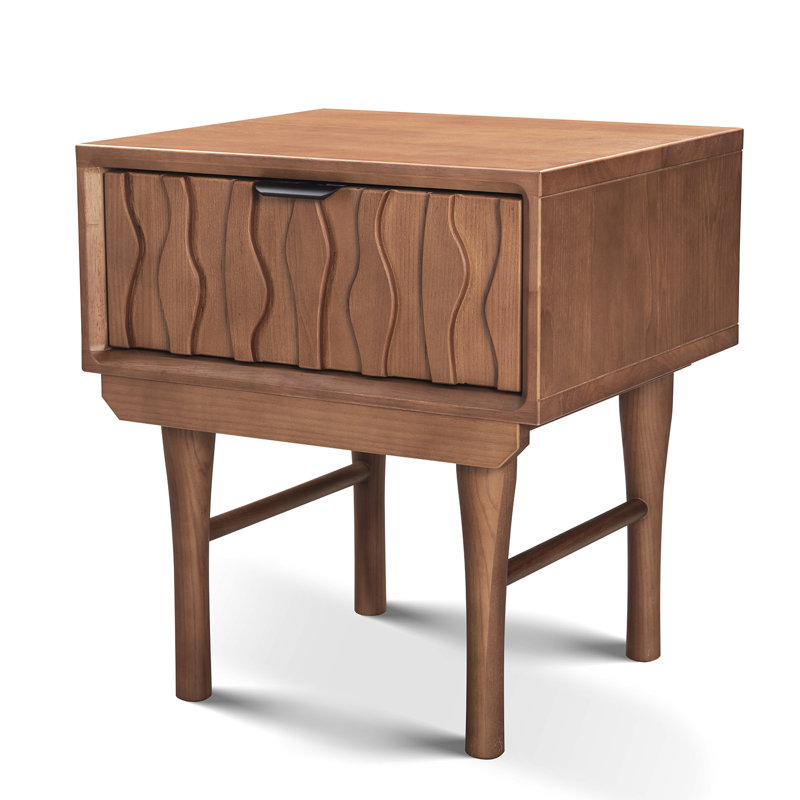 Veneto  One Drawer Bedside Cabinet, Brown