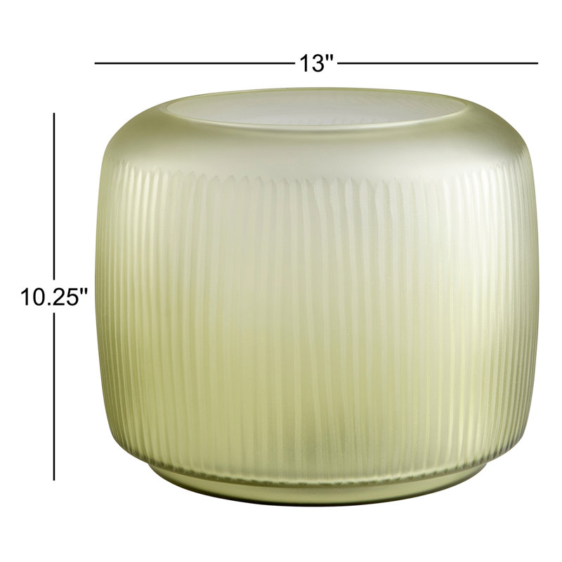 Glass Table Vase, 10.25" H x 13" W x 13" D