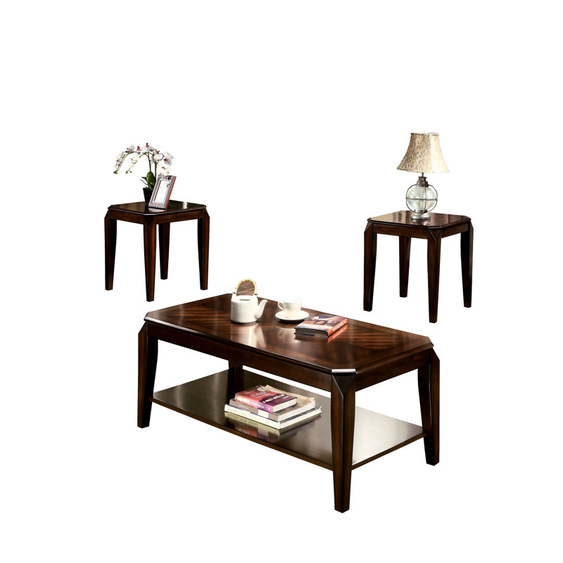 3PC Pack Coffee (Quantity Of 1) W/ End Table (Quantity Of 2) Set