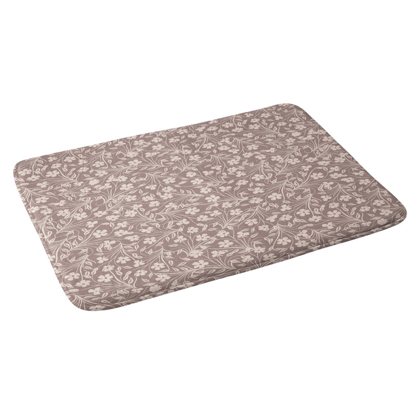 Tapis pour salle de bain fleur morrison pâle jenean