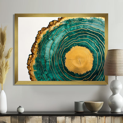 Emerald And Crystal River On Wooden Slide III - crystals Wall Art