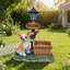 Statue de jardinière chien Chihuahua assis