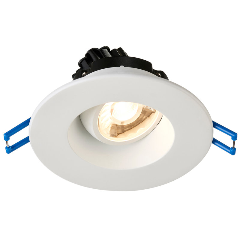 Garniture encastrée ronde réglable 3" en profondeur, Blanc, Rayon de 38 po, 4000 K