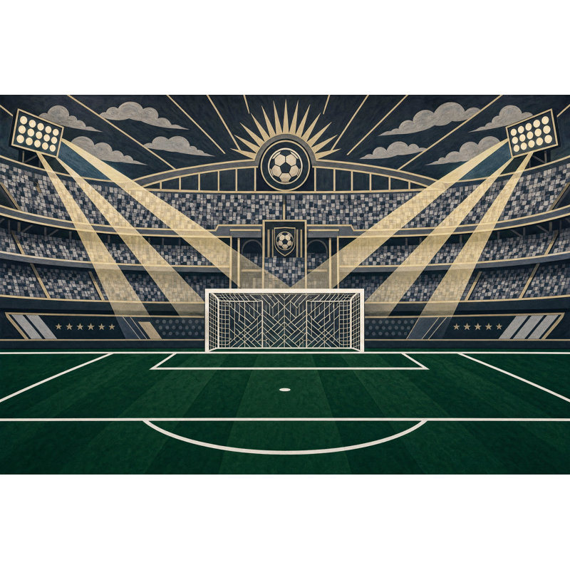 Adhésif mural Dark Football Stadium, 160"x108", Peel and Stick