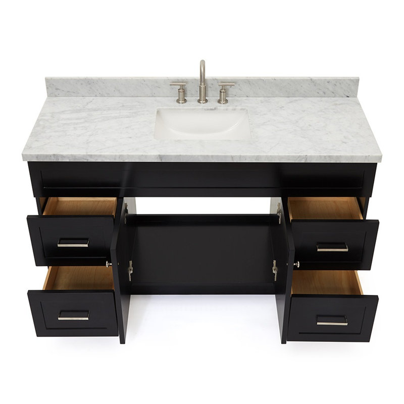 Ensemble de meuble-lavabo simple 61 po Hamlet, Noir