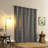 Satti Embroidered Leaf 100% Blackout Grommet Curtain Panel-90572991-112015399