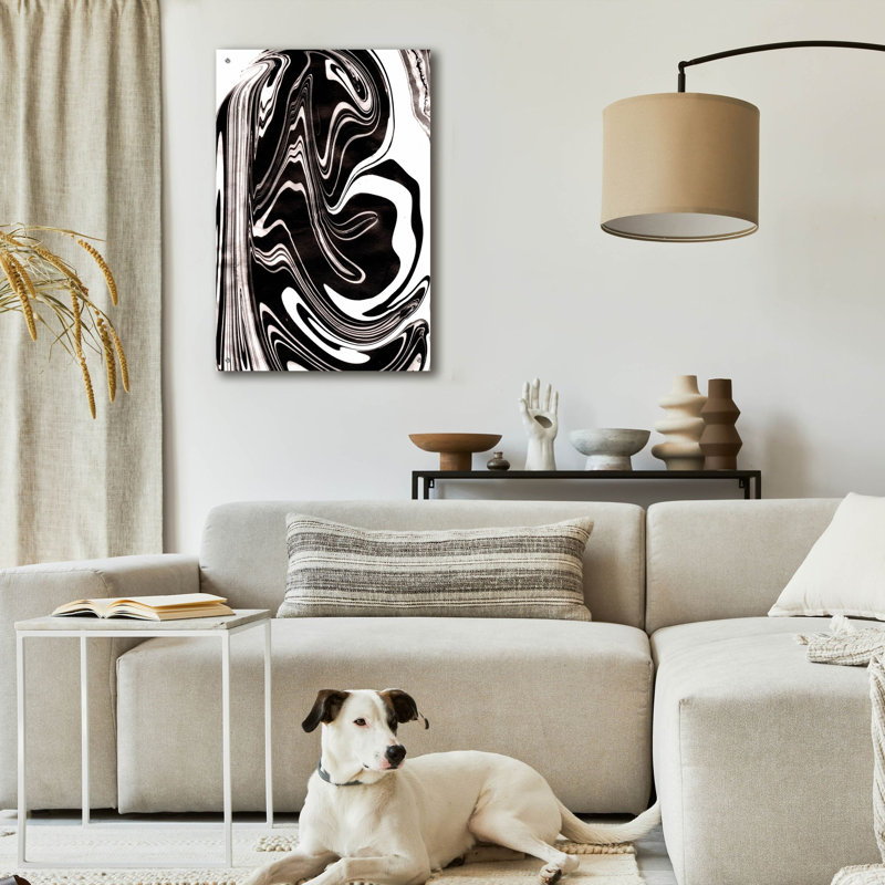 «Yinyang 5» par Alicia Ludwig, art mural en verre acrylique, H 36 po x l 24 po x P 0,2 po
