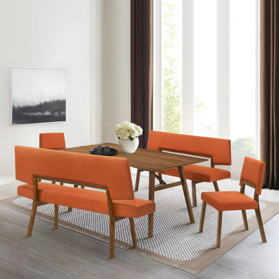 Flaner 4 - Person Four Leg Dining Set