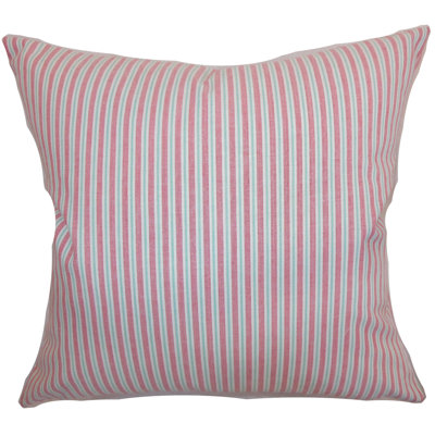 Debrah Stripes Striped Cotton Reversible Throw Pillow