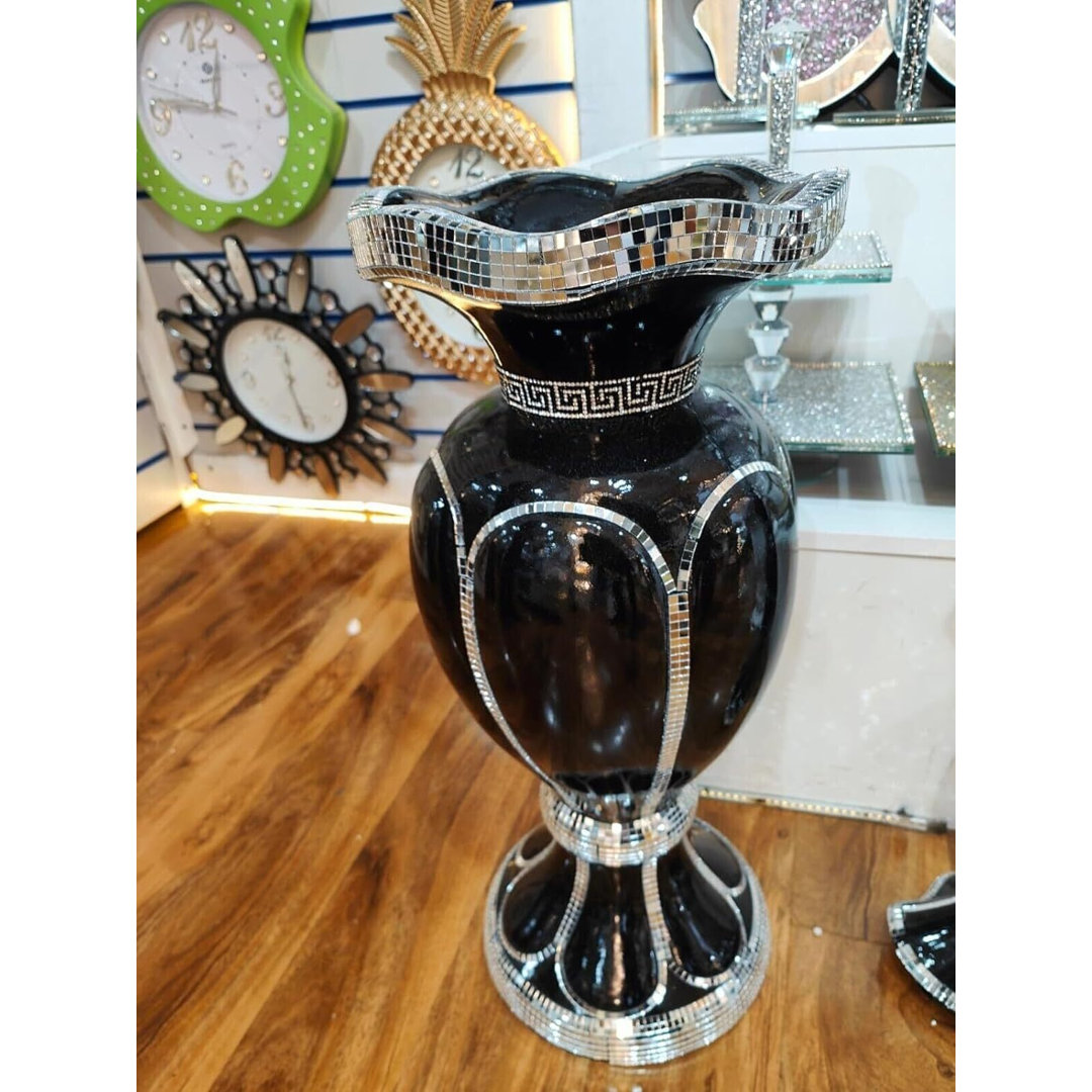 Floor Vase Large 40X60Cm Crushed Diamond Crystal Sparkly Mirrored V051