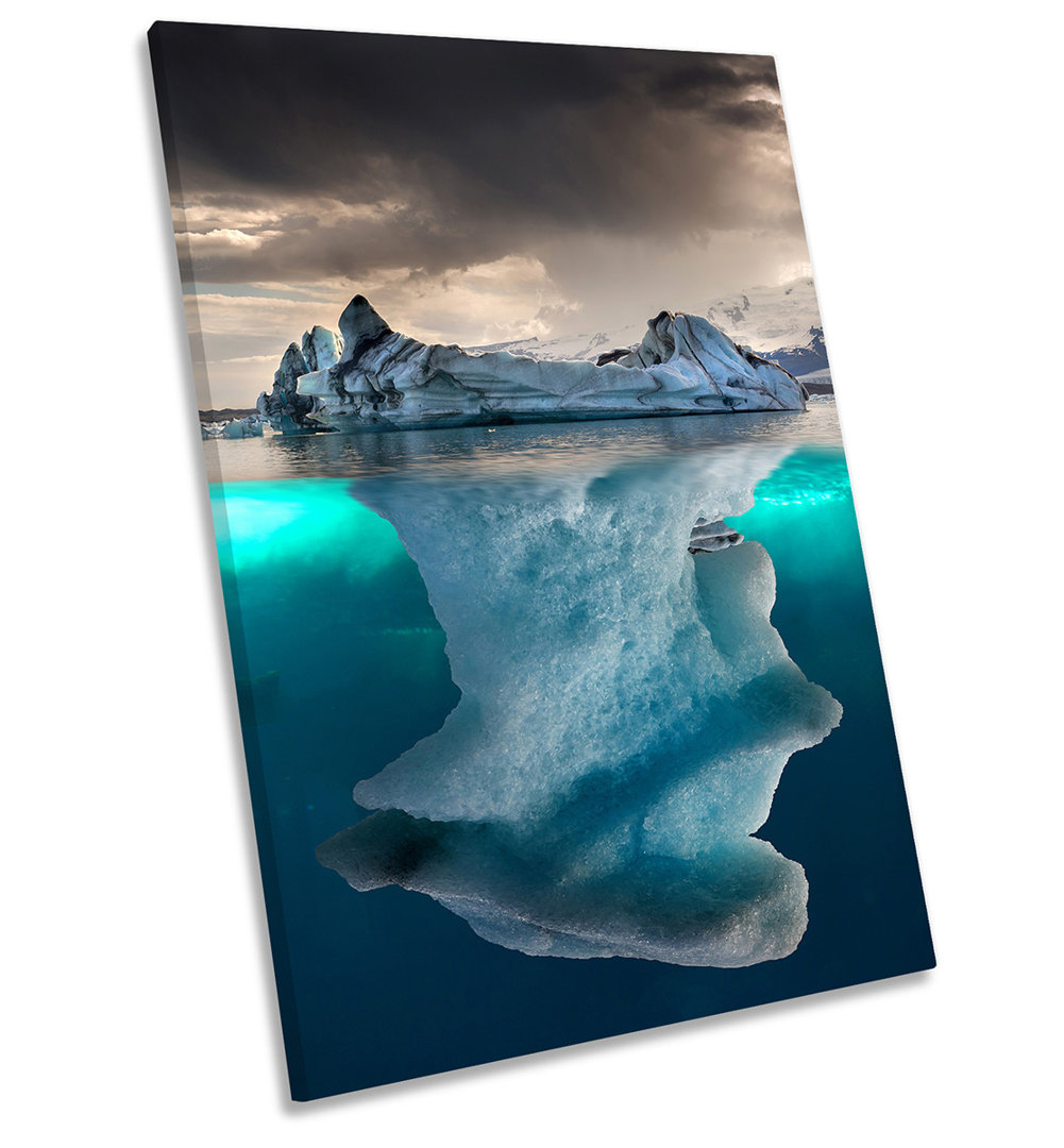 Ocean Iceberg Glacier Picture - Wrapped Canvas Print