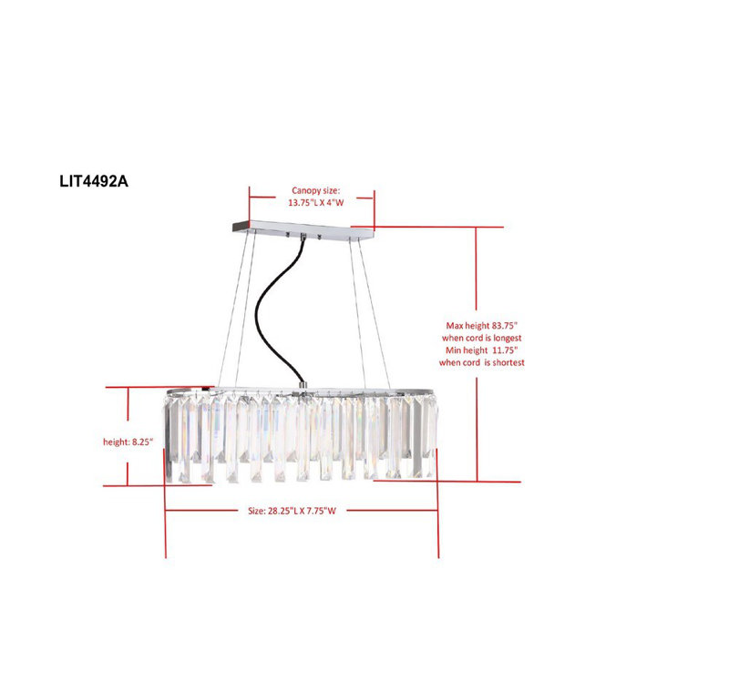 3 - Light Drum Chandelier