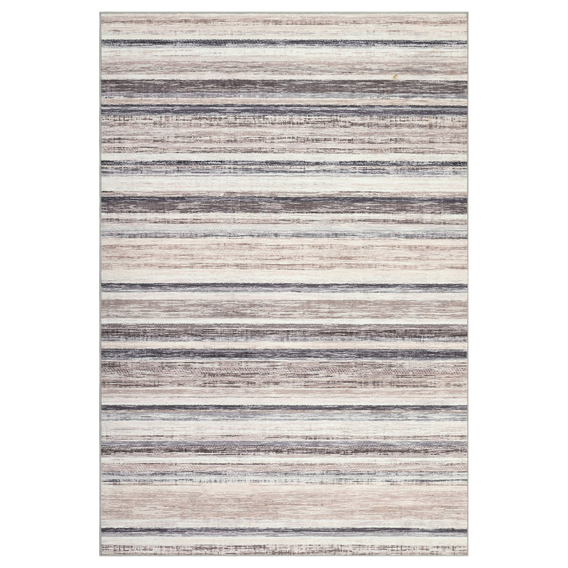 Tapis décoratif moderne à rayures 6 x 9 Modern, Rectangle 10 pi x 13 pi