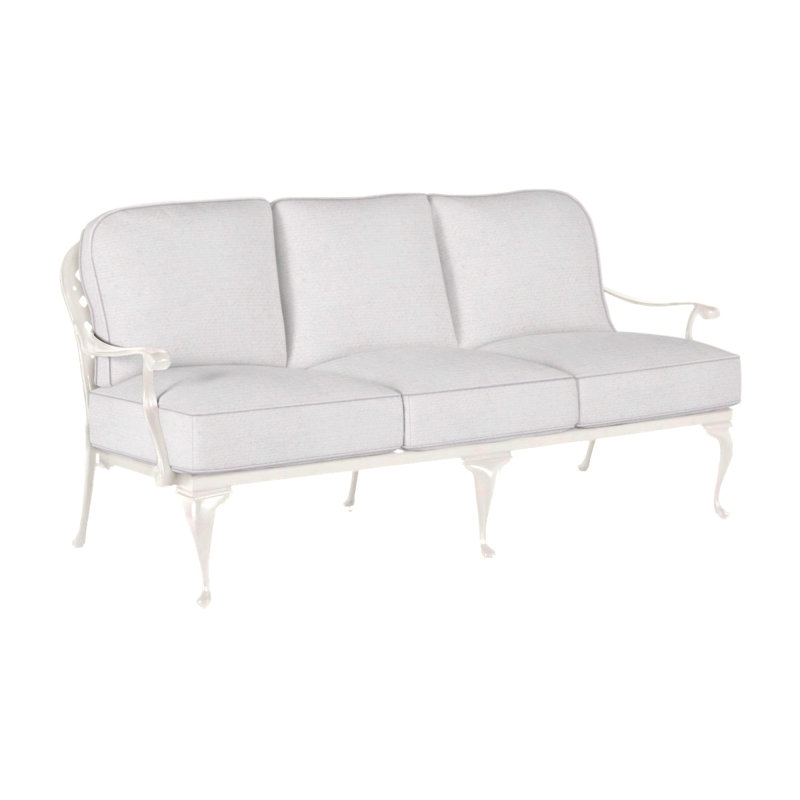 Provance Cast Aluminum Outdoor Sofa, Ancient Earth, Welt, Linen Snow