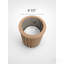 Pot rond rond Strata Sm - brun moyen
