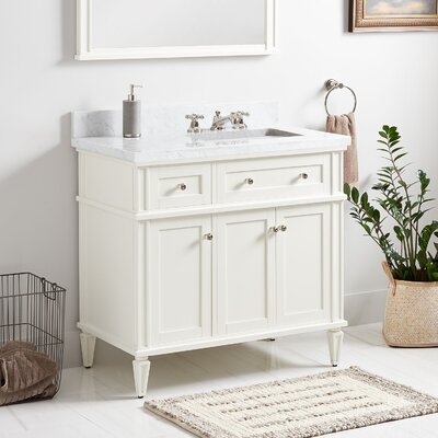 36"" Elmdale Single Bathroom Vanity Set with Rectangular Undermount Sink -  Signature Hardware, 464738