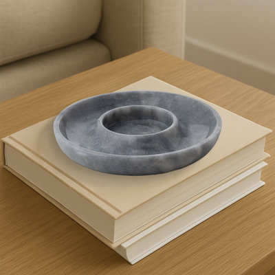 Plateau rond 100% marbre