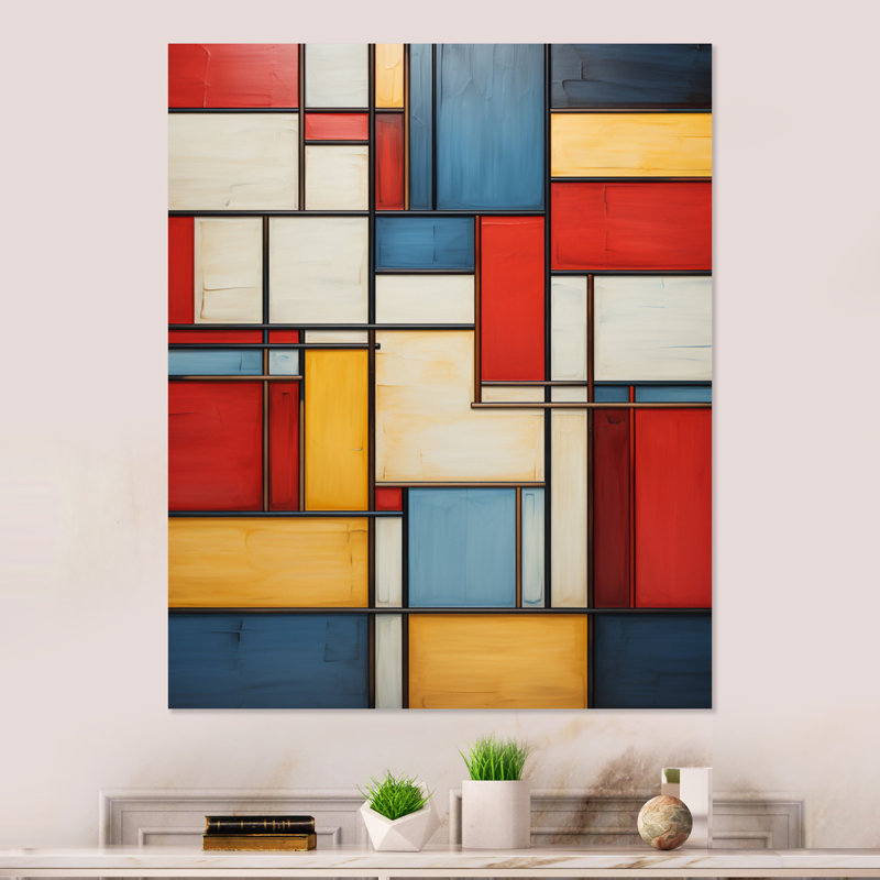 «Geometric Abstraction Composition II - Abstract Spirals», impressions sur métal, H 32 po x l 24 po