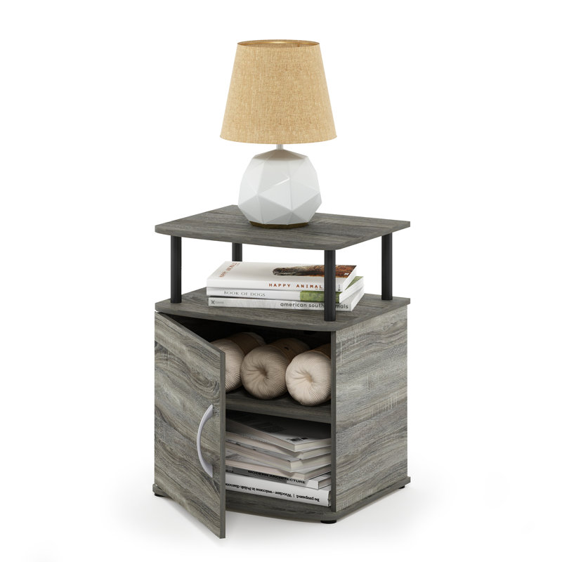 Braboy End Table, French Oak/Black