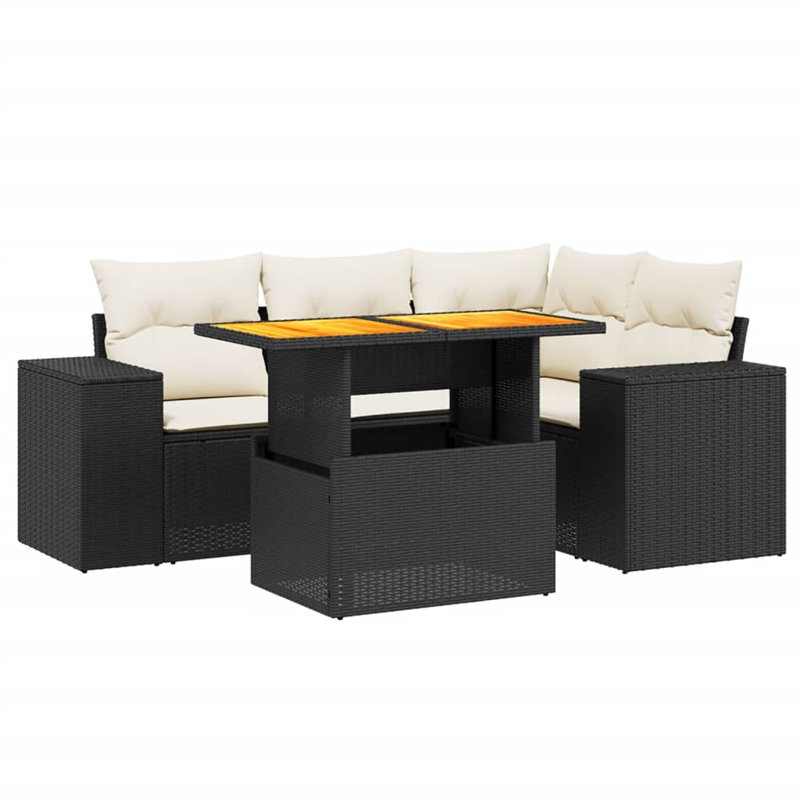 Ensemble de canapé de jardin en rotin PE Vidaxl