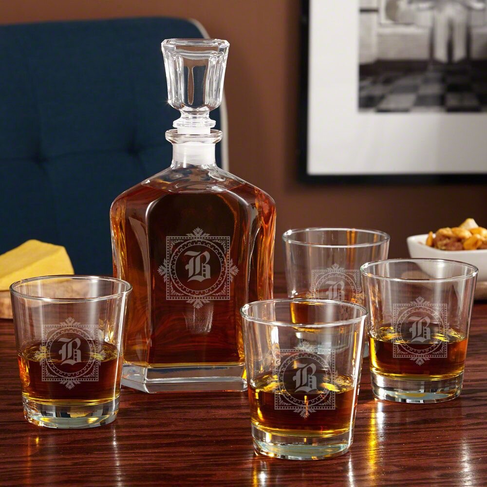 Astoria Grand Baumann 5 Piece Whiskey Decanter Set | Wayfair