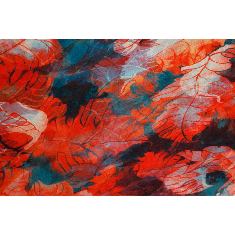 Tapis tissé élégant (4 x 6 pi), 100% polyester, d'une hauteur de poils de 0,4 po | Antibactérien, antidérapant sous la surface | Lavable à la machine, impression numérique 3D | Parfait pour le salon, la chambre à coucher et la décoration intérieure