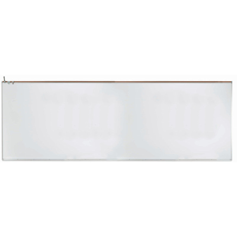 Tableau blanc magnétique à cadre en aluminium, H 4 pi x l 12 pi