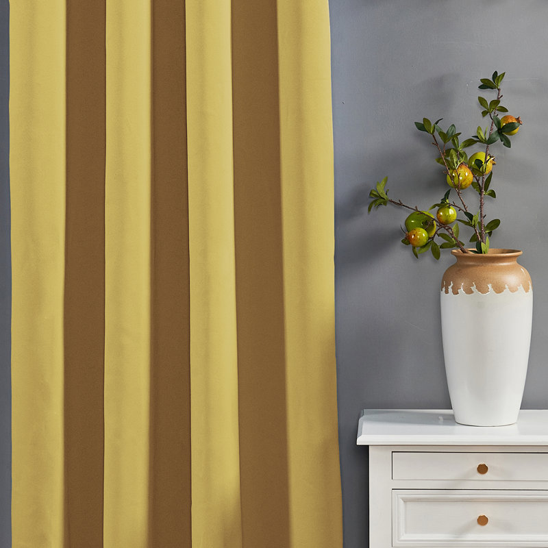 Solid Blackout Curtain Panel, Jo Joba Yellow, 54" W x 96" L