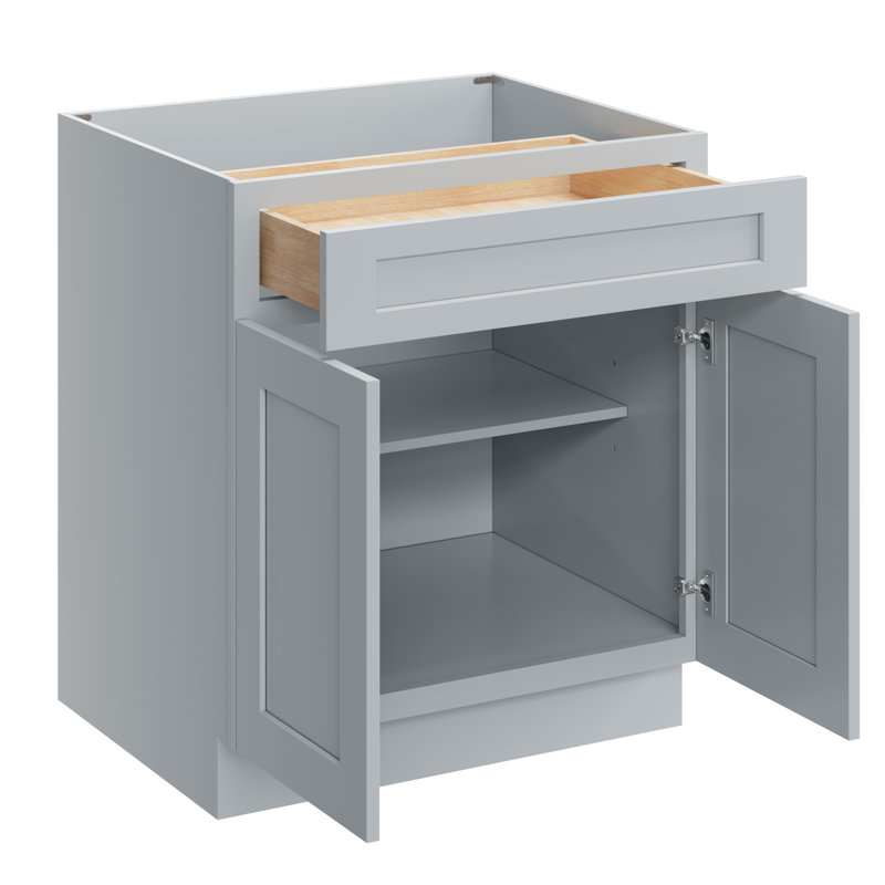 Armoire de cuisine de base l 30 po x H 34,5 po x P 24 po Casainc, Gris, 30"