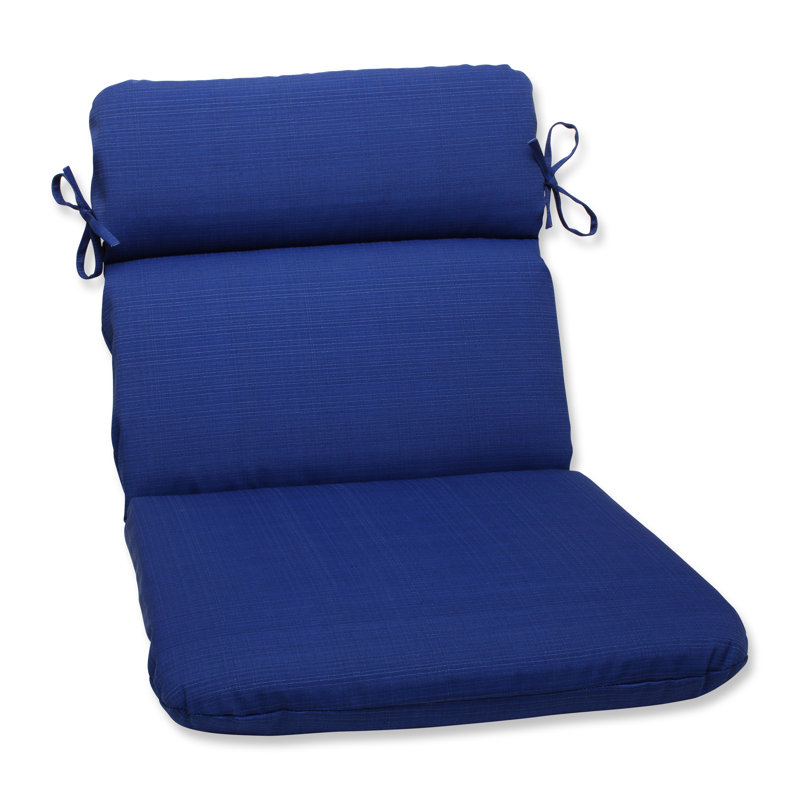 Amarina Outdoor 3'' Lounge Chair Back Cushion, Navy Blue