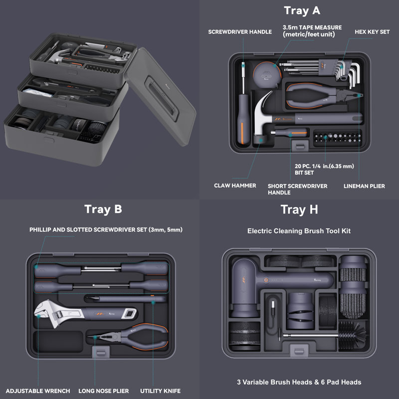 Multifunctional Home Storage Tool Kit Box